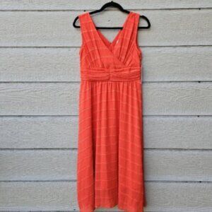 NWT Nanette Lepore Janelle midi dress in Calypso Red bright orange size 4